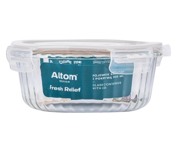 Altom Fresh Relief pojemnik z pok. okrągły 0,95l 18x18x7,5cm taupe - 1580555 - zdjęcie 4